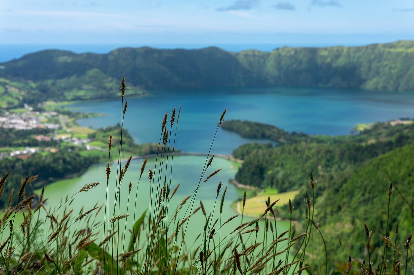Les lagunes verte et bleue de Sete Cidades, sur l'île de São Miguel